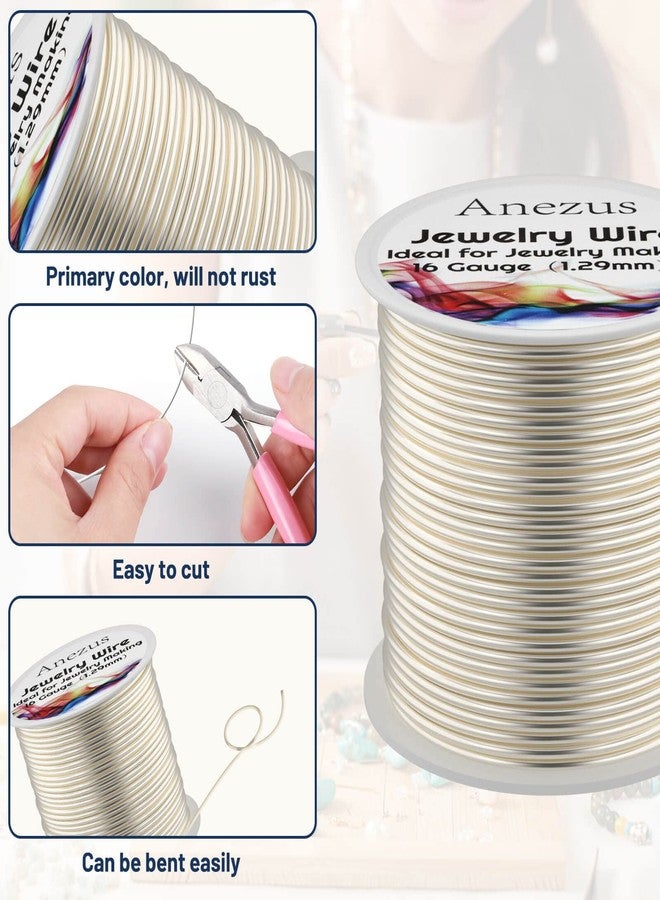 Anezus 16 Gauge Jewelry Wire, 11 Yards Craft Wire Tarnish Resistant Copper Wire for Jewelry Making, Wire Wrapping and Crafting(Silver) - Image 4