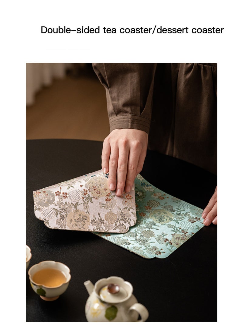JFYP Double-sided tea coasters, dessert coasters, placemats, exquisite gift mats, holiday party placemats - Image 5