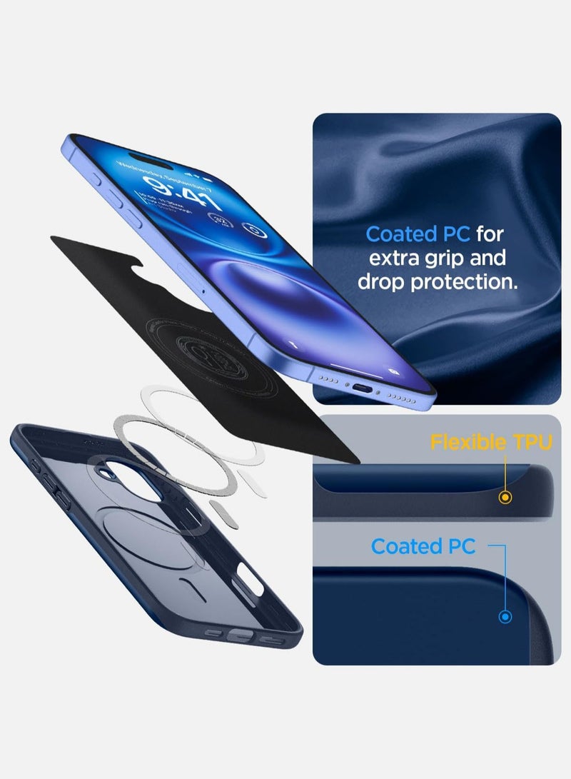 Spigen Thin Fit MagFit for iPhone 16 MagSafe Case Cover (2024) - Navy Blue - Image 4