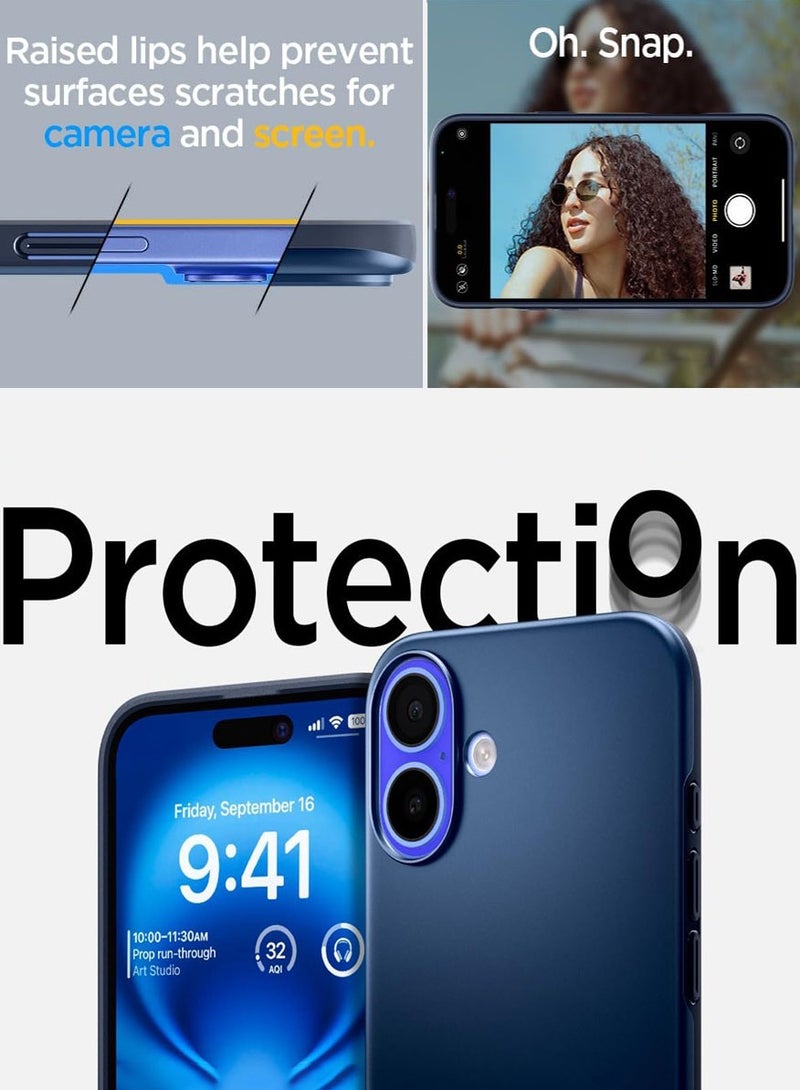 Spigen Thin Fit MagFit for iPhone 16 MagSafe Case Cover (2024) - Navy Blue - Image 5