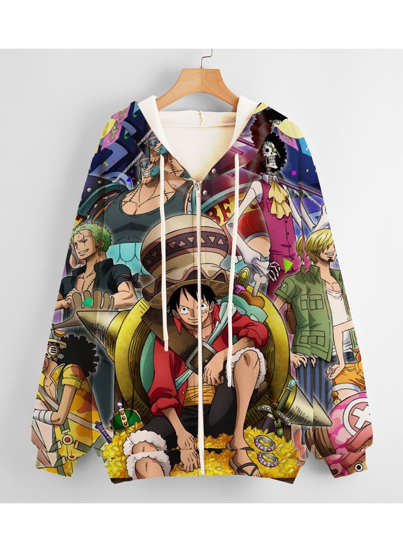 KUYING New One Piece Printed Zipper Sweatshirt Casual Sportswear  - Image 1