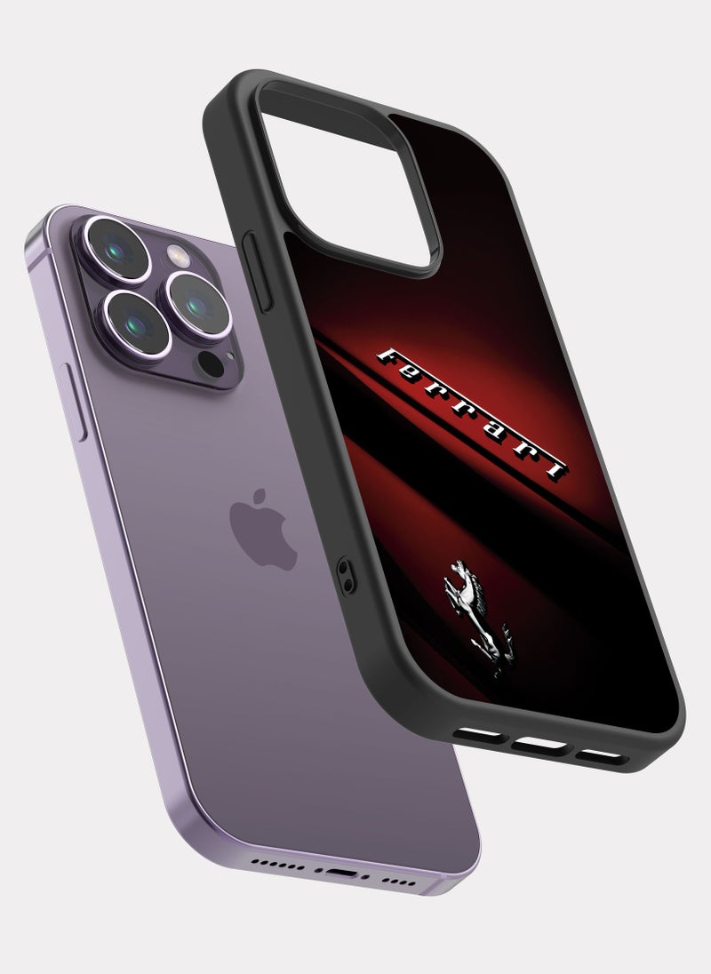 بكسلات كفر ايفون 14 برو فيراري احمر - Image 2