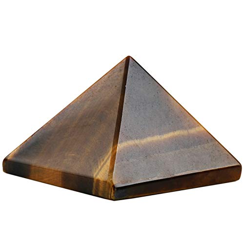 Rockcloud Healing Crystal Tiger's Eye Pyramid Metaphysical Stone Figurine - Image 5