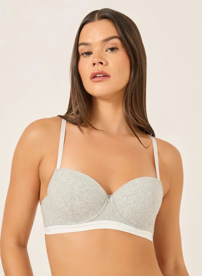 Take Two Take Two Solid Padded Wired Push Up Bra