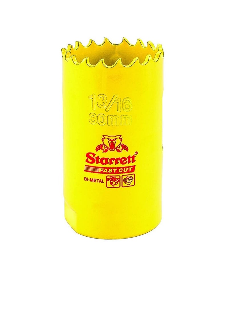 Starrett 30 mm Fast Cut Bi-Metal Hole Saw for Drills - FCH0136-G - Image 1