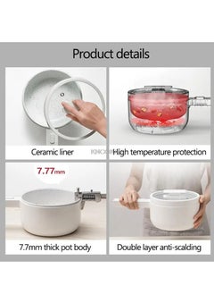 Generic 1.5L Electric Multi Cooker - 700W Dual Power Settings, Mini Hot Pot for Home and Dormitory, Versatile Kitchen Appliance for Cooking and Boiling, 110V/220V  - Image 5