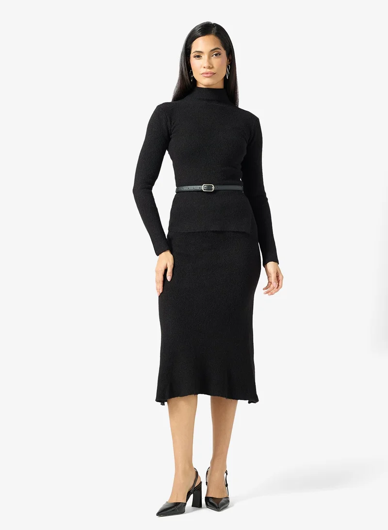Ella High Neck A-line Dress