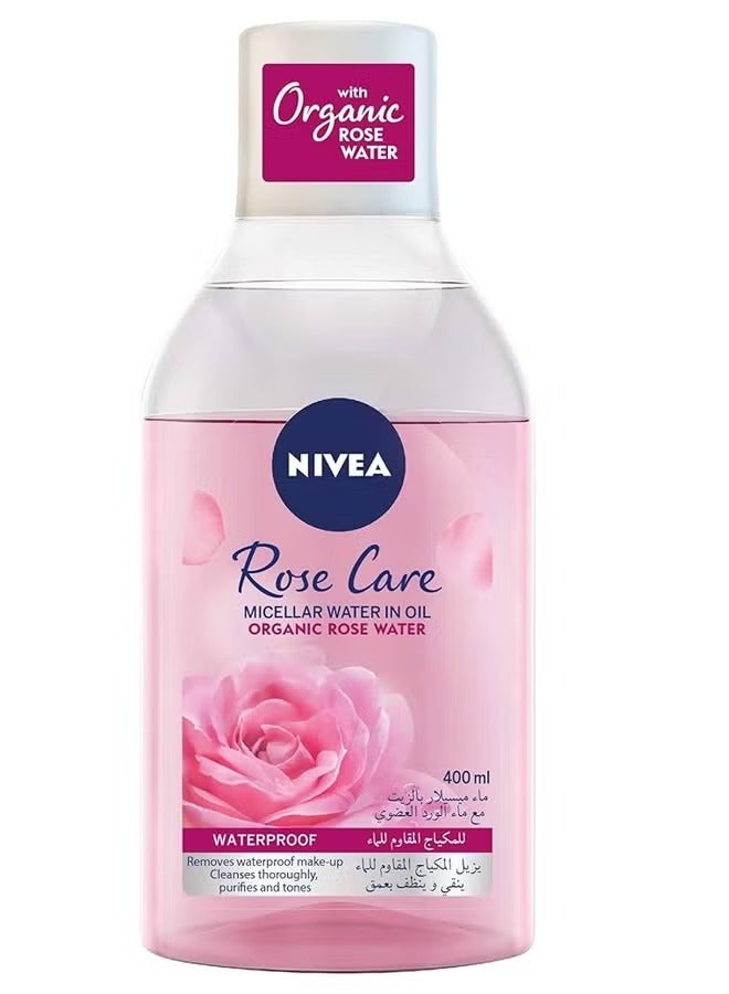 Nivea Micellar Organic Rose Water Makeup Remover 400 ml - Image 3