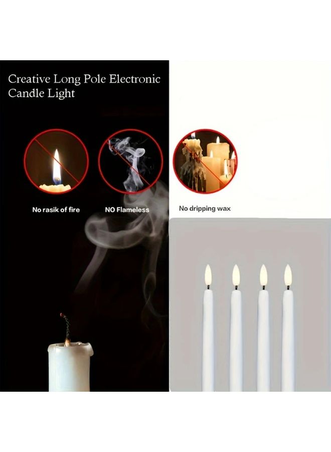 Black Flameless Taper Candles 6 Packs LED Flickering Candlesticks Adjustable Brightness - Image 4