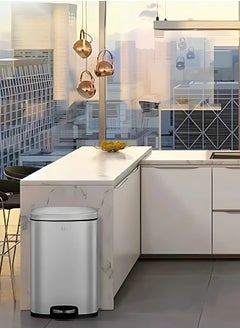 EKO OLI-CUBE SERIES | 45L Step Trash Bin | Brushed Stainless Steel, Soft-Closing, Fingerprint-Resistant | Versatile Waste Bin for Homes, Kitchens, and Communal Areas  - Image 3