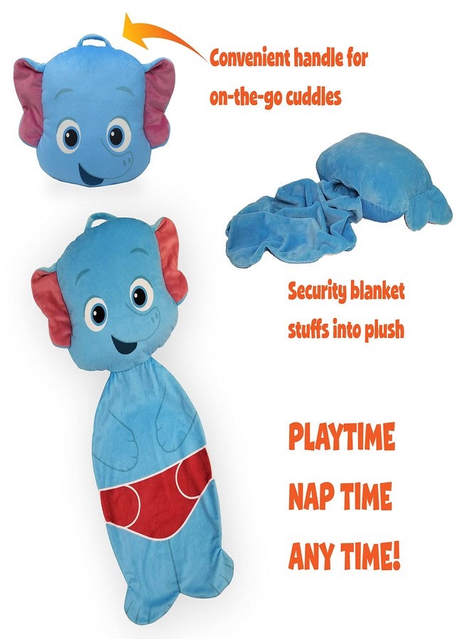 Snap Toys Word Party Bailey Plush Head Pillow - Buddy Toy and Attached Security Blanket - Snuggly Blanket Rolls Into Pillow for Easy Storage - Great for Cuddles and Naptime for Toddlers and Babies - Image 2