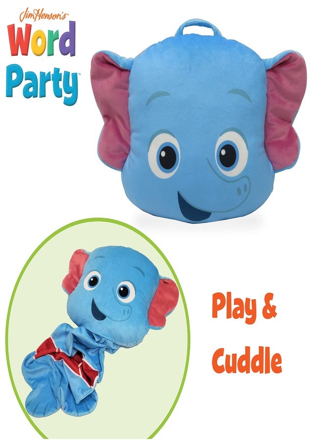 Snap Toys Word Party Bailey Plush Head Pillow - Buddy Toy and Attached Security Blanket - Snuggly Blanket Rolls Into Pillow for Easy Storage - Great for Cuddles and Naptime for Toddlers and Babies - Image 5