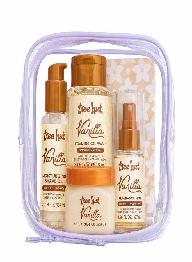 Tree Hut Mini Vanilla Everything Shower Gift Set, Mothers Day Gifts, Exfoliating Sugar Scrub, Foaming Gel Wash & Whipped Body Butter, Hydrating & Moisturizing Self-Care Gift Set for Smooth Skin - Image 1