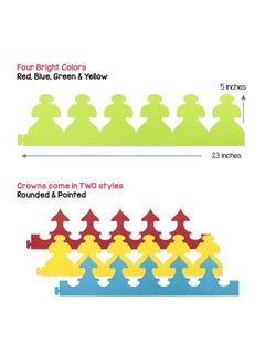 Hygloss Products Paper Crowns For Kids To Decorate, 24 Per Pack, Bright Color Crown For Birthdays Parties And Events Red, Yellow, Blue, Green  - Image 2
