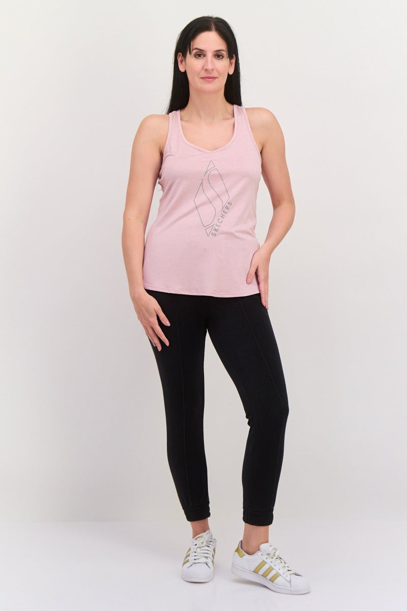 SKECHERS Women Sportswear Fit Sleeveless Training Top, Pink Heather - Image 4