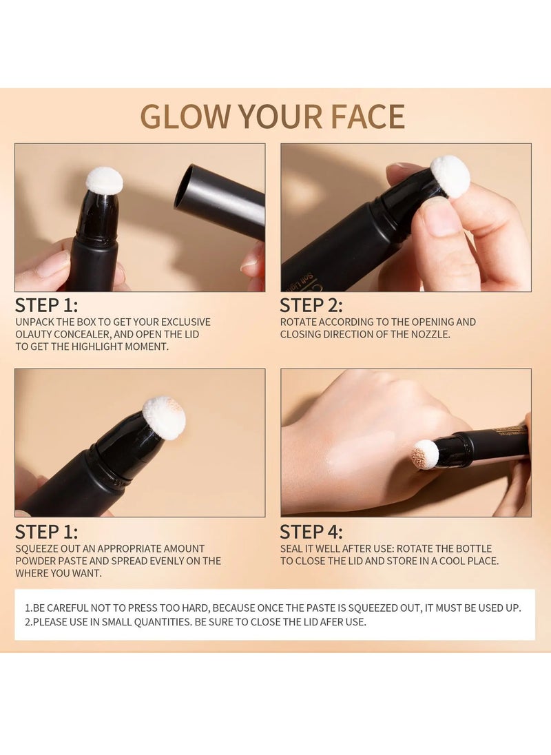 HelloKiss - Concealer Soft Light Matte Foundation Concealer Conceals Blemish and Redness Flawless Natural Coverage for Normal to Oily Skin Instant Age Rewind Eraser Dark Circles Treatment 01 - Image 1