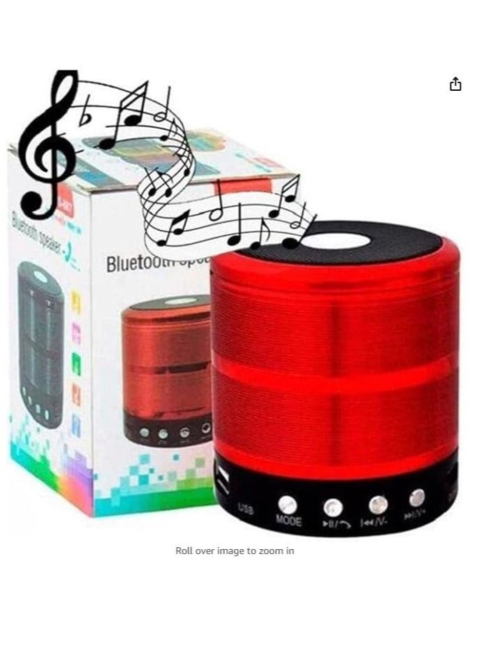 Portable Bluetooth Speaker WS-887 Wireless Speaker (Red)