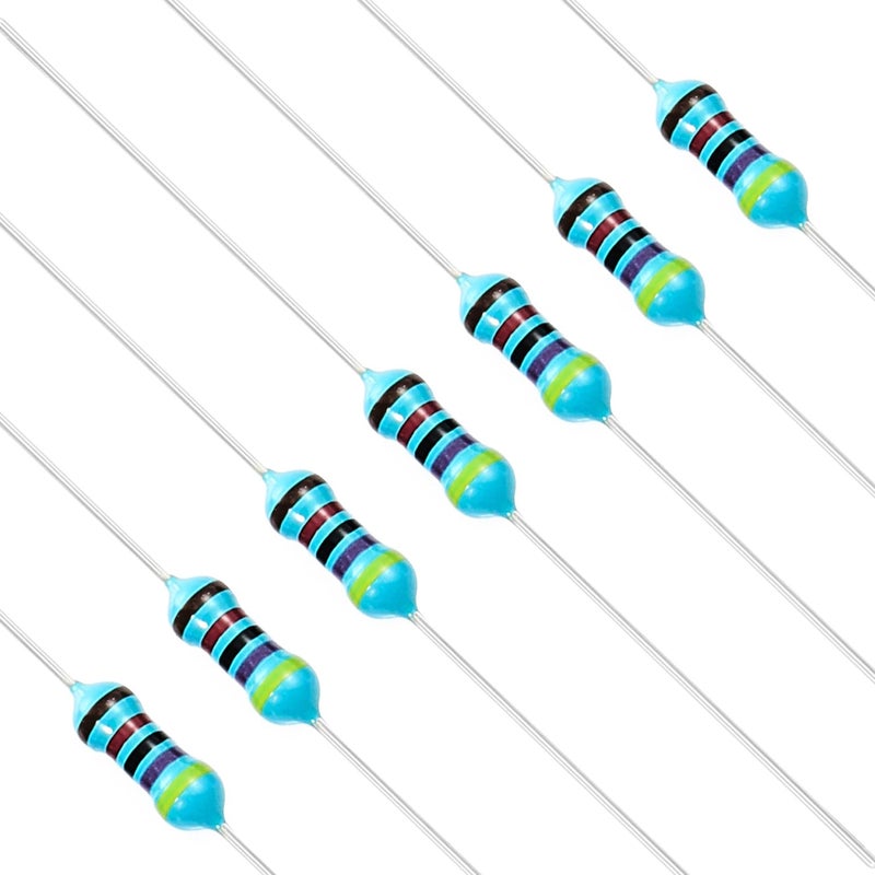 CHANZON 100pcs 47K Ω ohm Resistor 1/4W (0.25W) Metal Film Fixed Resistor 0.01 ±1% Tolerance 47KR MF Through Hole Resistors Current Limiting Rohs Certificated - Image 1