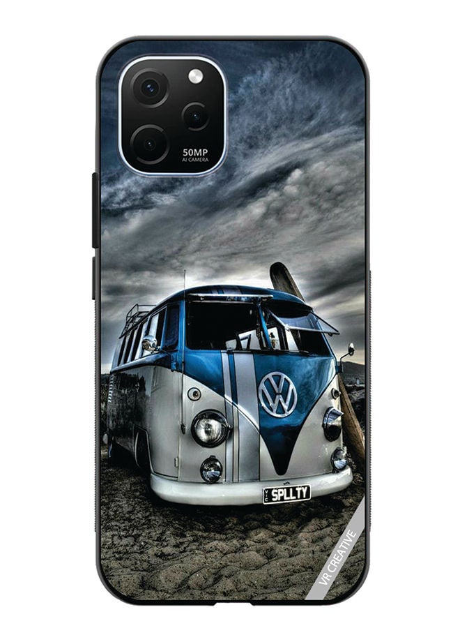 VR CREATIVE Protective Case Cover For Huawei Enjoy 50z Mini Bus Design Multicolour - Image 1