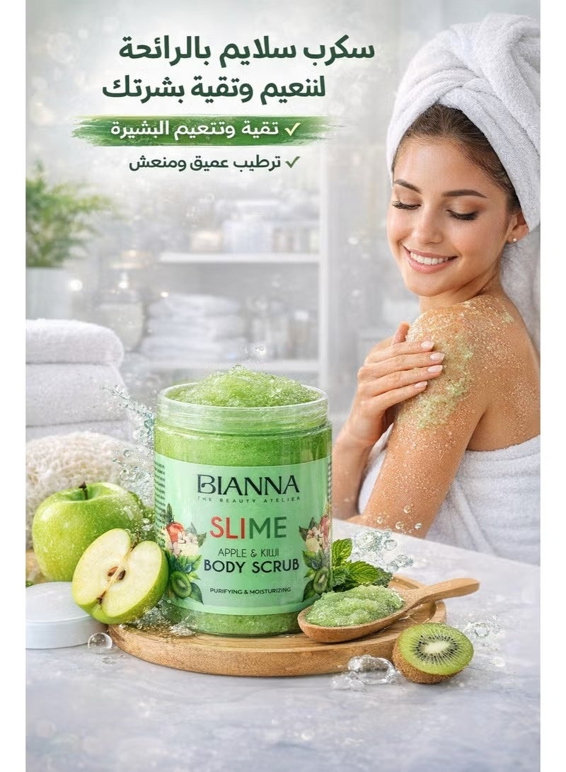 بيانّا سكراب الجسم السلايم بالتفاح والكيوي – تنظيف وترطيب عميق للبشرة 260 مل - Image 2