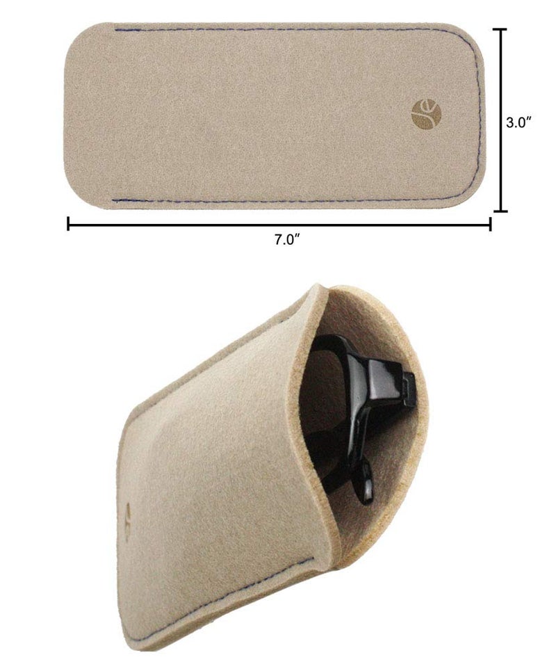 JAVOedge [5 PACK], Soft Felt Slip In Pouch Case for Sunglasses, Reading Glasses, MicroFiber Cloth - Image 5