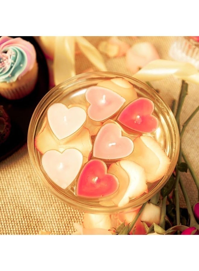 سبيس شوب عشر شموع حب على شكل قلب وشموع معطرة برائحة الورد شموع حب رومانسية لعيد الحب وطلب الزواج والزفاف وأعياد الميلاد والخطوبة أبيض - Image 4