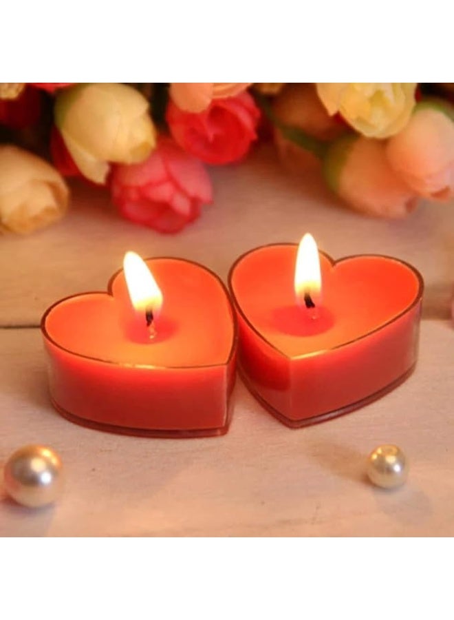 سبيس شوب عشر شموع حب على شكل قلب وشموع معطرة برائحة الورد شموع حب رومانسية لعيد الحب وطلب الزواج والزفاف وأعياد الميلاد والخطوبة أبيض - Image 5