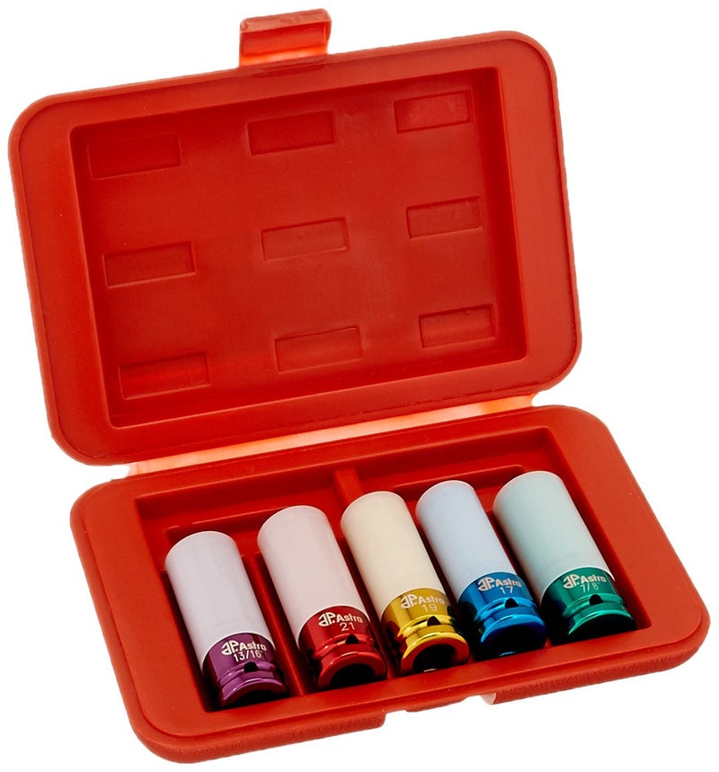 Astro Tools 7835 5Piece Protective Thin Wall Impact Socket Set