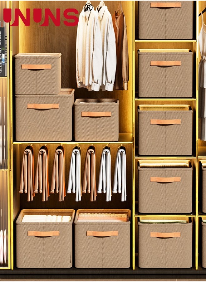 UNUNS Foldable Storage Bins,Pack Of 4 Clothes Drawer Organizer Bins With Handles,Closet Organizers For Clothes Storage,Office Storage,Room Organization,48x28x25cm  - Image 3