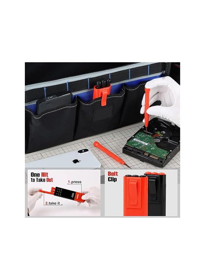 promass 6-Piece Precision Screwdriver Set, 12 Sizes Magnetic Small Screwdrivers Included, Double-end S2 Mini Phillips/Slotted/Torx/Pentalobe/Triwing, Repair Tool Kit for Laptop, Watch, Electronics - Image 4