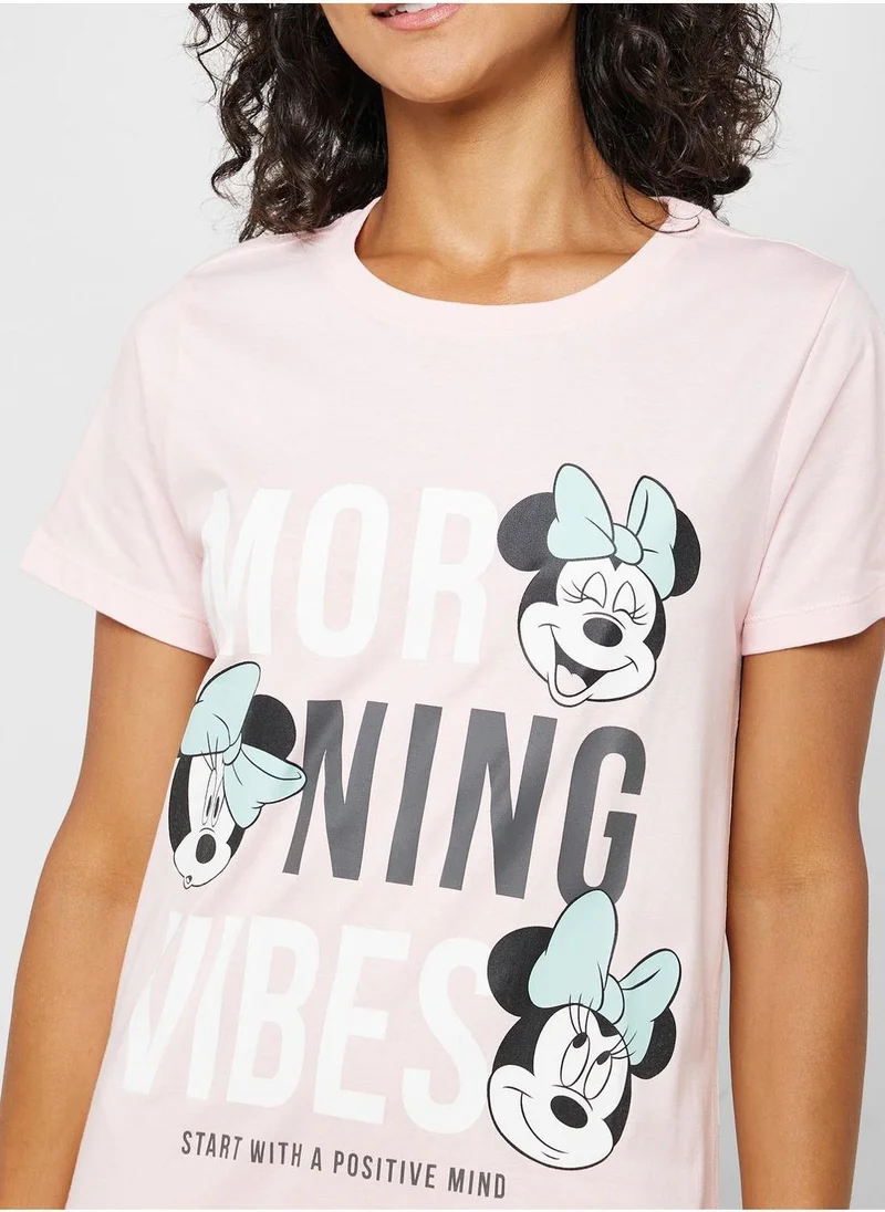 Disney  Urban Haul X DISNEY Minnie Mouse Ladies Dorm Tee for Women | Best Price UAE