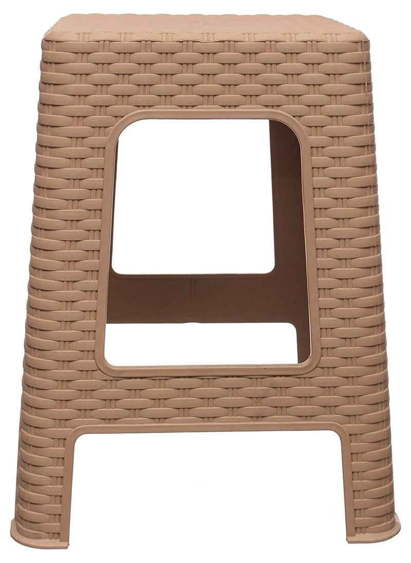 Plastic stool - beige - Image 1