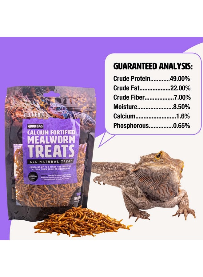 Fluker's Fluker’s Grub Bag All Natural Calcium Fortified Mealworm Treats, Packed with Protein, Rich in Nutrients, A Reptile Favorite, 3 oz - Image 2