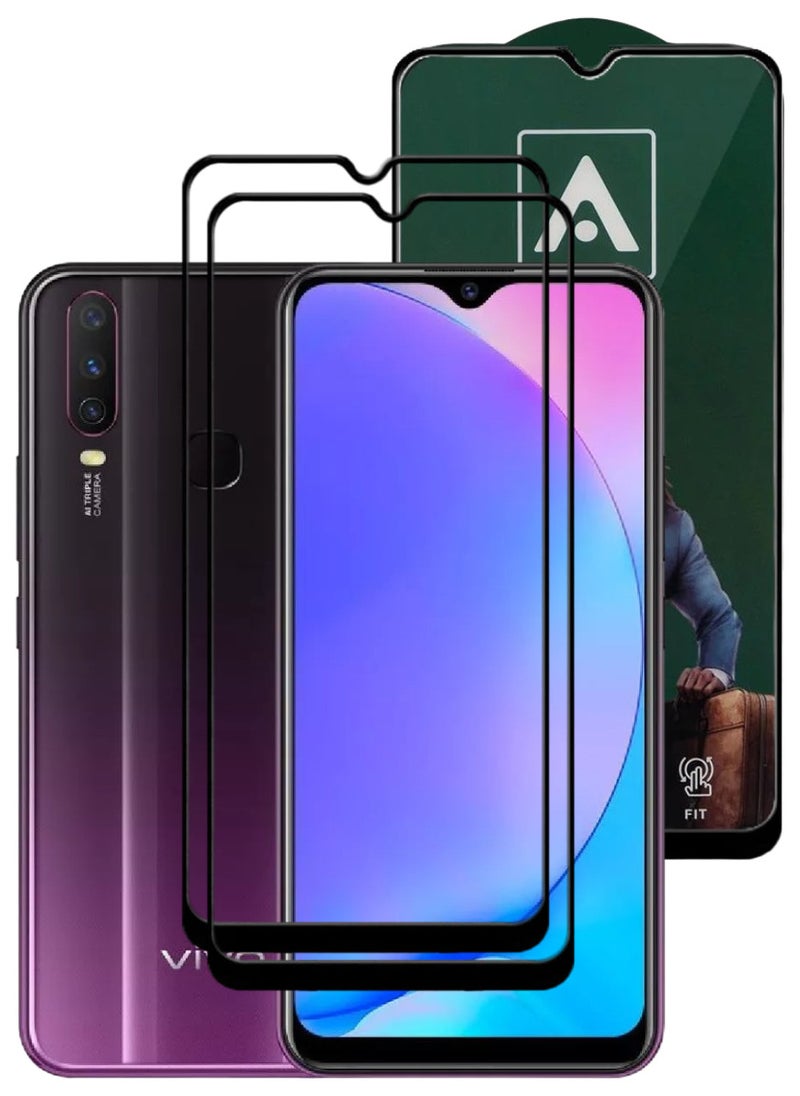 ACLIX 2 Pieces Antistatic ESD Dustproof Premium Quality High Definition Tempered Glass Screen Protector Designed For vivo Y17 - Image 1