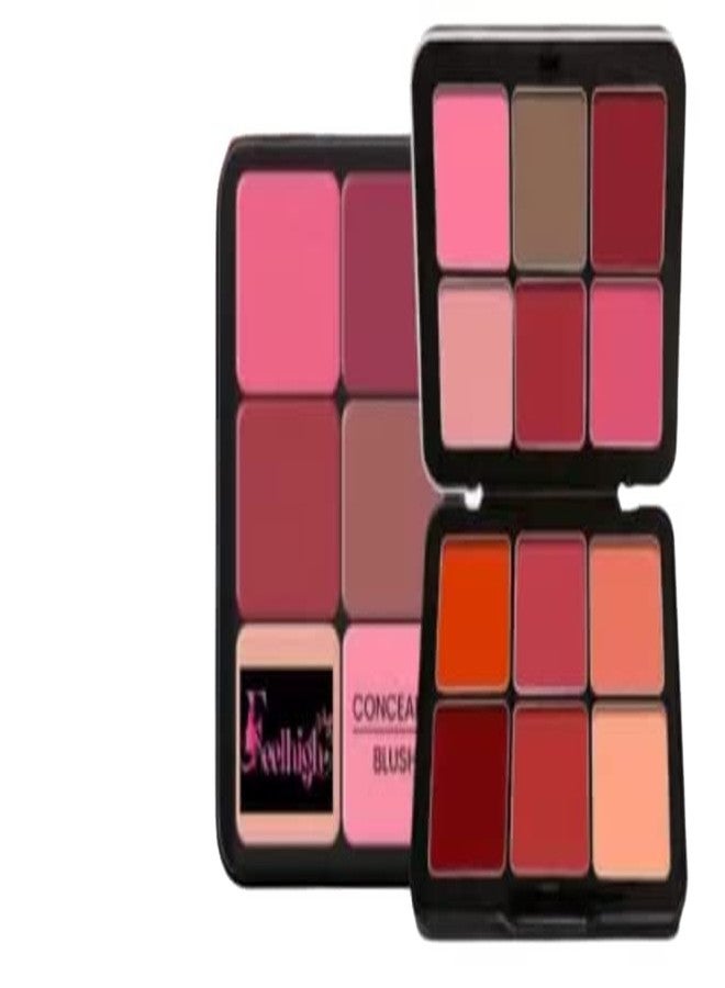 Feelhigh Professional 6 color cleansing toning concealer and blusher palette - 2 in 1 - Image 2