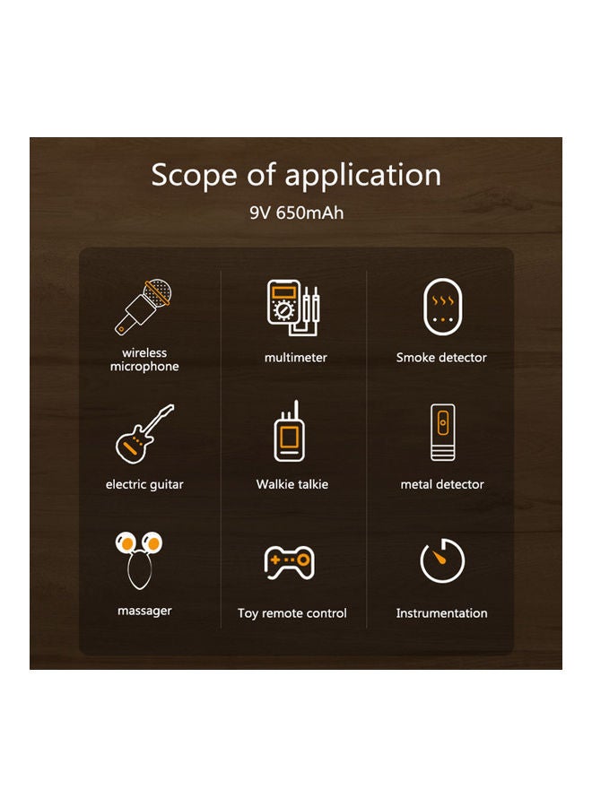 NIBEMINENT Type-C Port Rechargeable 9V Lithium Battery Multicolour 9.60 x 1.80 9.00cm - Image 2