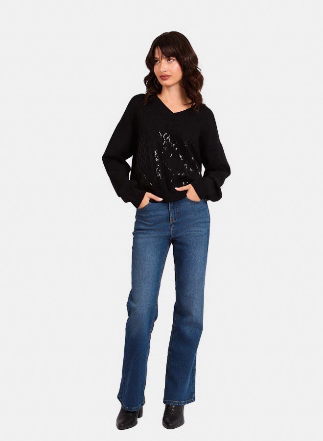 Dare Women Regular Fit Pullover - Black