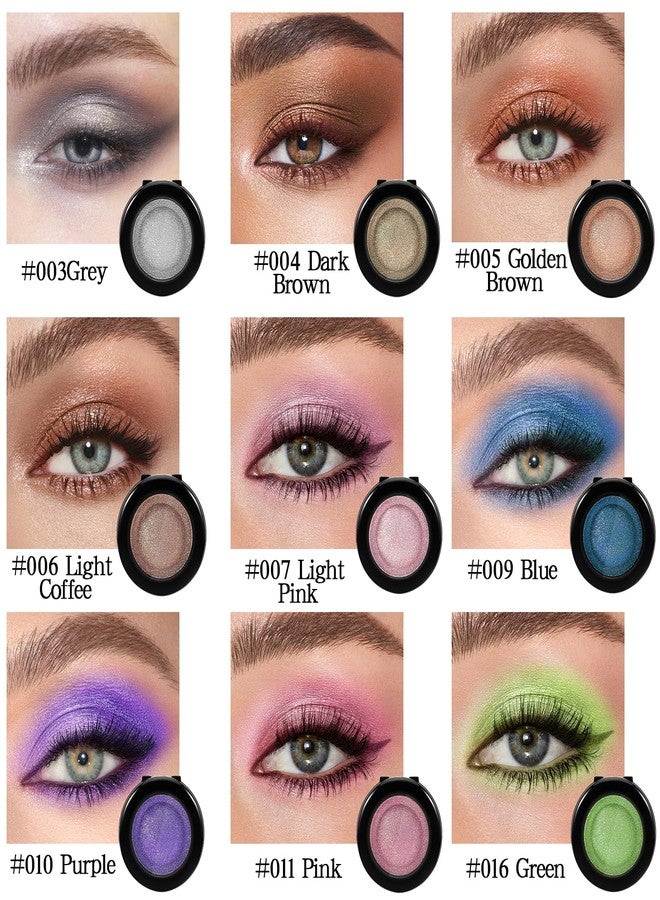 Apooliy Single Glitter Eyeshadow Powder,Highly Pigmented Cream Shimmer Eye shadow,Waterproof Long Wear Purple Pressde Eyeshadow - Image 5