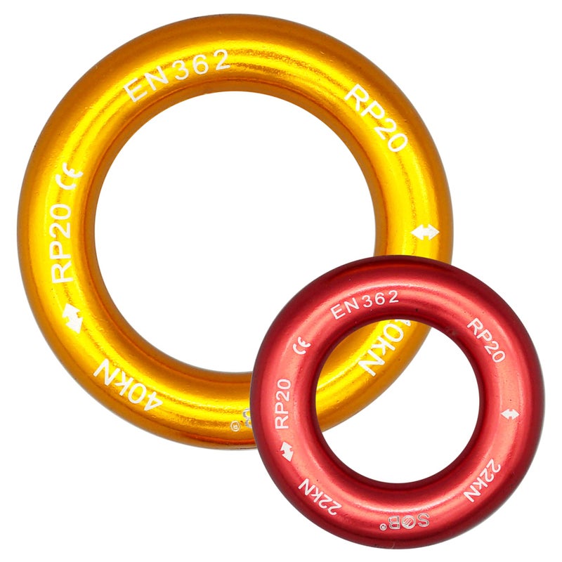 SOB SOB Aluminum Alloy Rappel Ring Equipment Climbing Belay Rappel O-Ring Connection Ring for Rock Climbing, Arborist, - Image 1