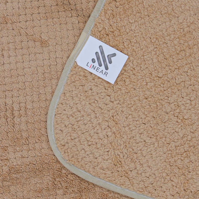 Linear Microfiber Bath Towel & Hand Towel Set/Microfiber Towels for Bath Large Size/Towel for Bath/Bath Towel for Men and Women/300 GSM (140 cms * 70 cms) (Yellow) - Image 5