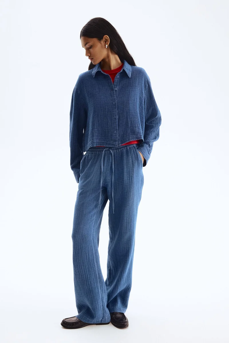 H&M Cotton muslin shirt