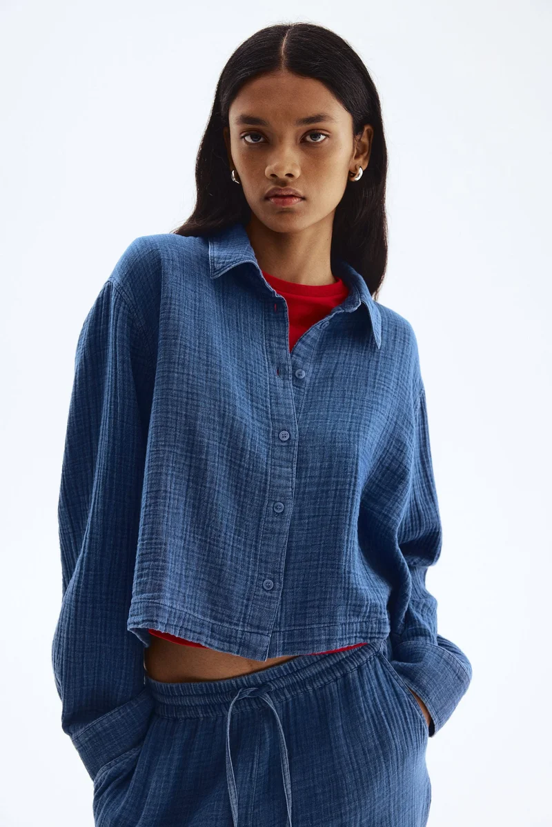 H&M Cotton muslin shirt