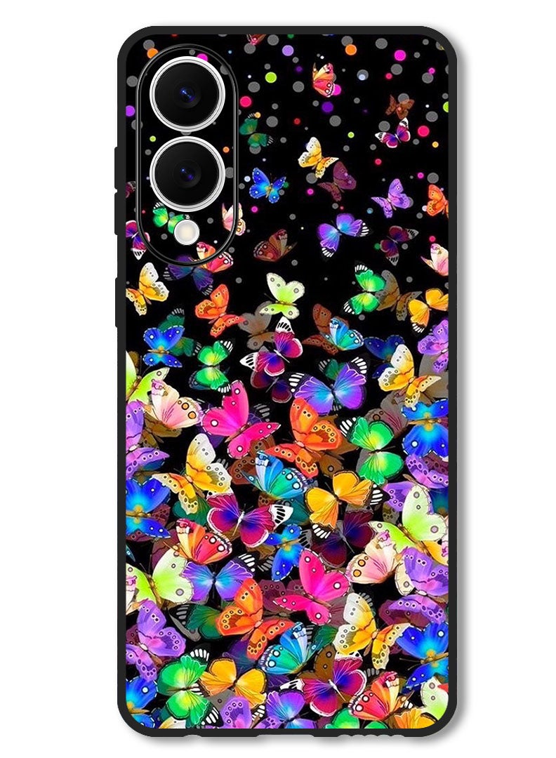 Theodor Case Compatible with Samsung Galaxy S25 Edge 6.7 Inch Protection Shockproof Bumper Cover Small Butterflies - Image 1