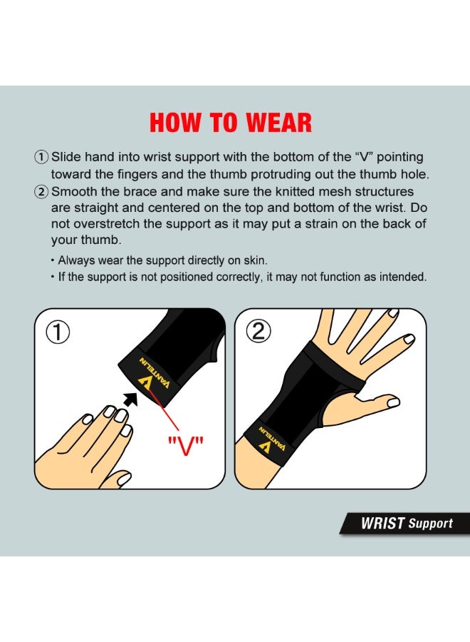Kowa Vantelin Support Wrist M Size Black Colour Provides Support For Weak Wrists Wrist Support 1 Pc/Pack - Image 5