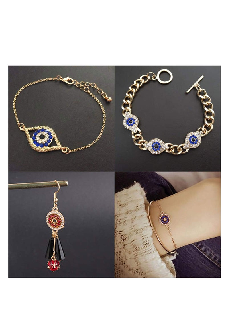 SYOSI 22pcs Alloy Enamel Evil Eye Connector Charms Diamond Evil Eye Beads Charms for Jewelry Necklace Bracelet Making (HK630) - Image 4