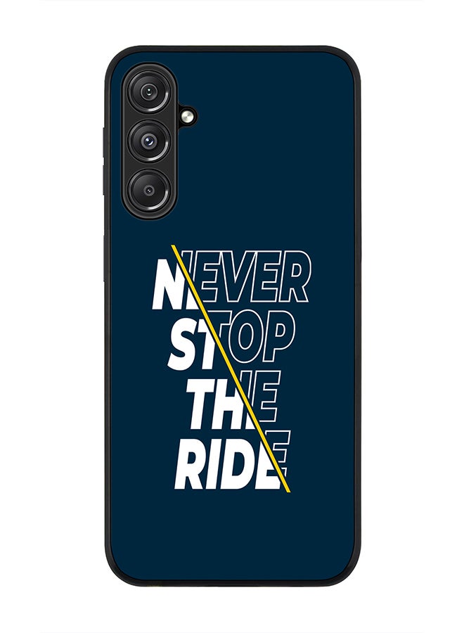 Stylizedd Rugged Black Edge case for Samsung Galaxy M34 5G, Custom Slim fit Flexible Anti Drop Thin Phone Case Cover - Never stop the ride - Image 1