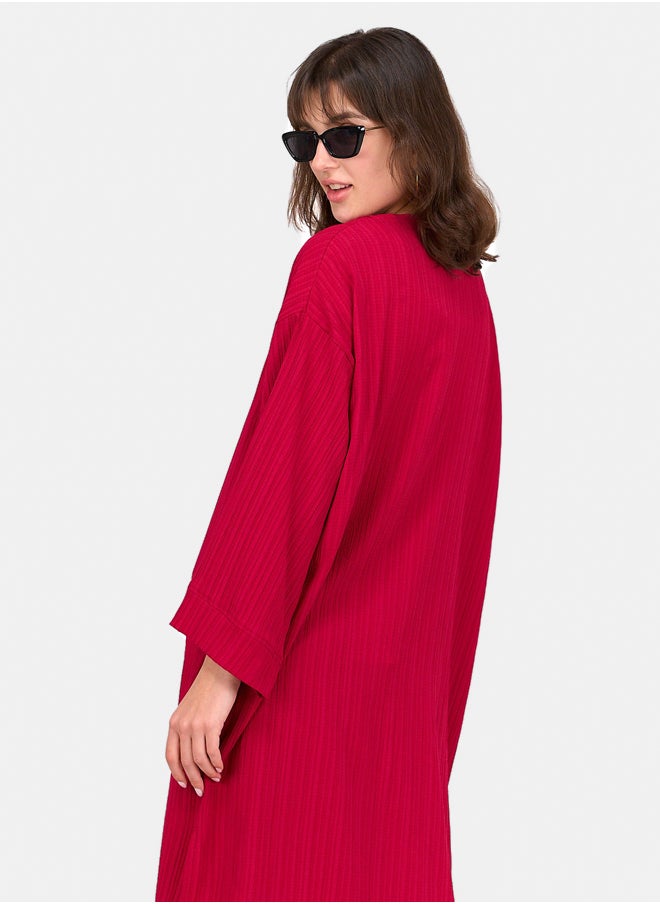 Clue Textured Pattern Midi Kimono  - Image 4