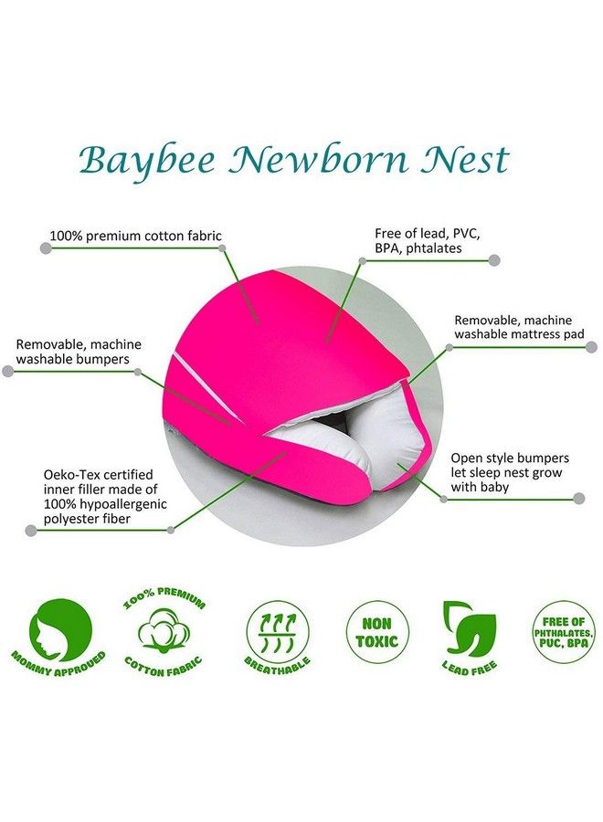Get It Nest Baby Sleeping Bed Premium (Extra Large 100% Cotton) (Standard Pink) - Image 3