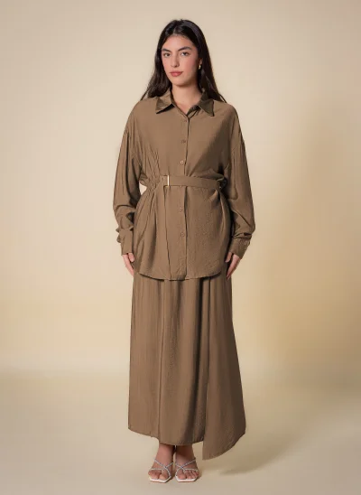 شايبس طقم تنورة بحزام