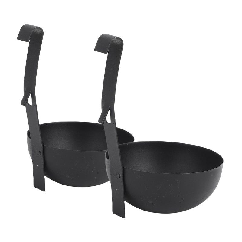 2pcs Egg Poacher Nonstick Easy to Clean Stainless Steel Poached Egg Cooker for Kitchen Black - Image 4